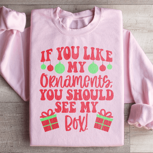 If You Like My Ornaments You Should See My Box Sweatshirt