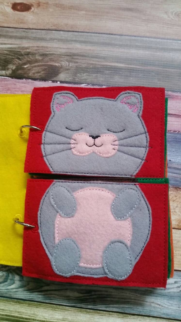 Quiet Book Toddler - mix and match - interactive quiet book - busy book - educational - gift for children - house pets - Animal - learning