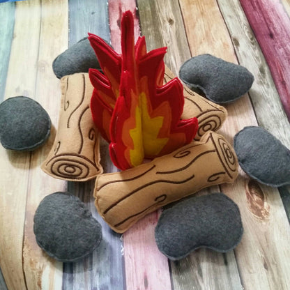 Felt Campfire Play Set, Kids Pretend Play Toy, Unique Birthday Gift
for Children