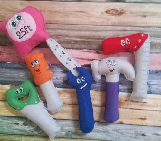 Tool set for kids - Soft tools - play tools - Toddler Toy - learning toy - preschool - plushie - photography prop - present for kids