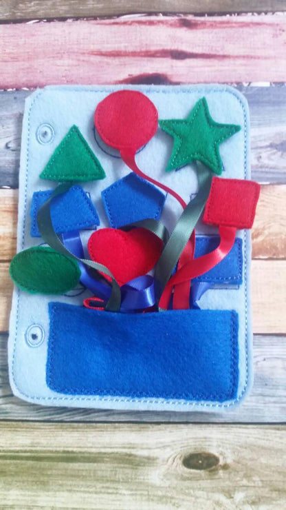 Toddler quiet book- quiet book pages - shapes -  matching game - learn shapes - Build your own quiet book - busy book - activ