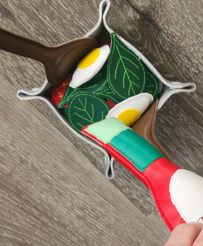 Felt Food Salad - Marine Vinyl Play Food -  pretend play - build your own salad - play kitchen - realistic toy Food - gift for teachers