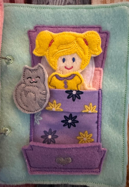 Felt Dollhouse Quiet Book - Toddler Quiet Activity Toy - Educational Gift For Girls - Learning Toy - Unpaper Doll