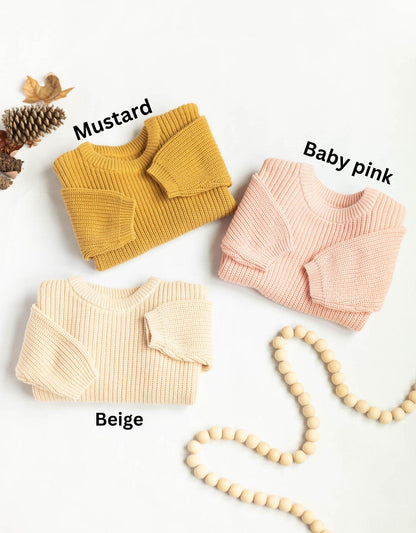 White Chunky Knitted sweater