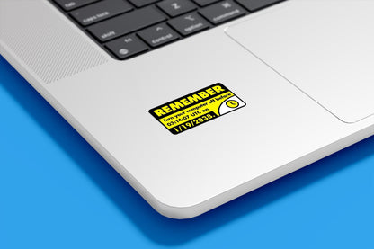Turn Off Your Computer 2038 Matte Vinyl Sticker