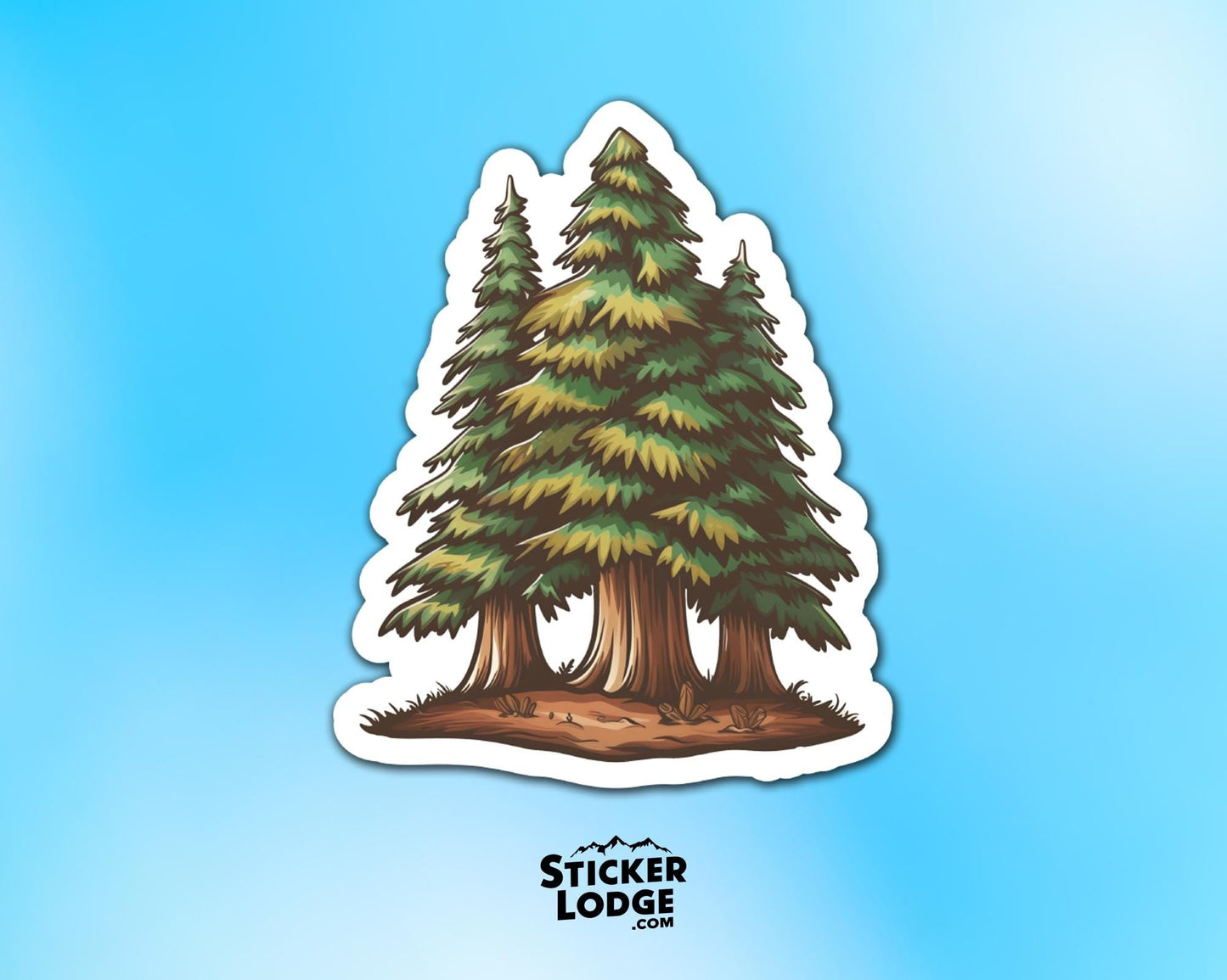 Trio of Redwood Trees Vinyl Sticker