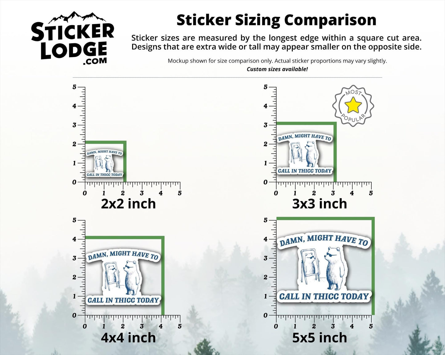 Damn Might Have To Call In Thicc Today Vinyl Sticker