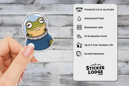 Astronaut Space Frog Vinyl Sticker