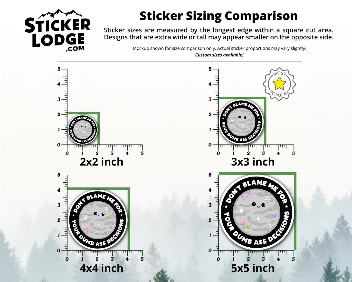 Don't Blame Me For Your Dumb Ass Decisions Vinyl Sticker