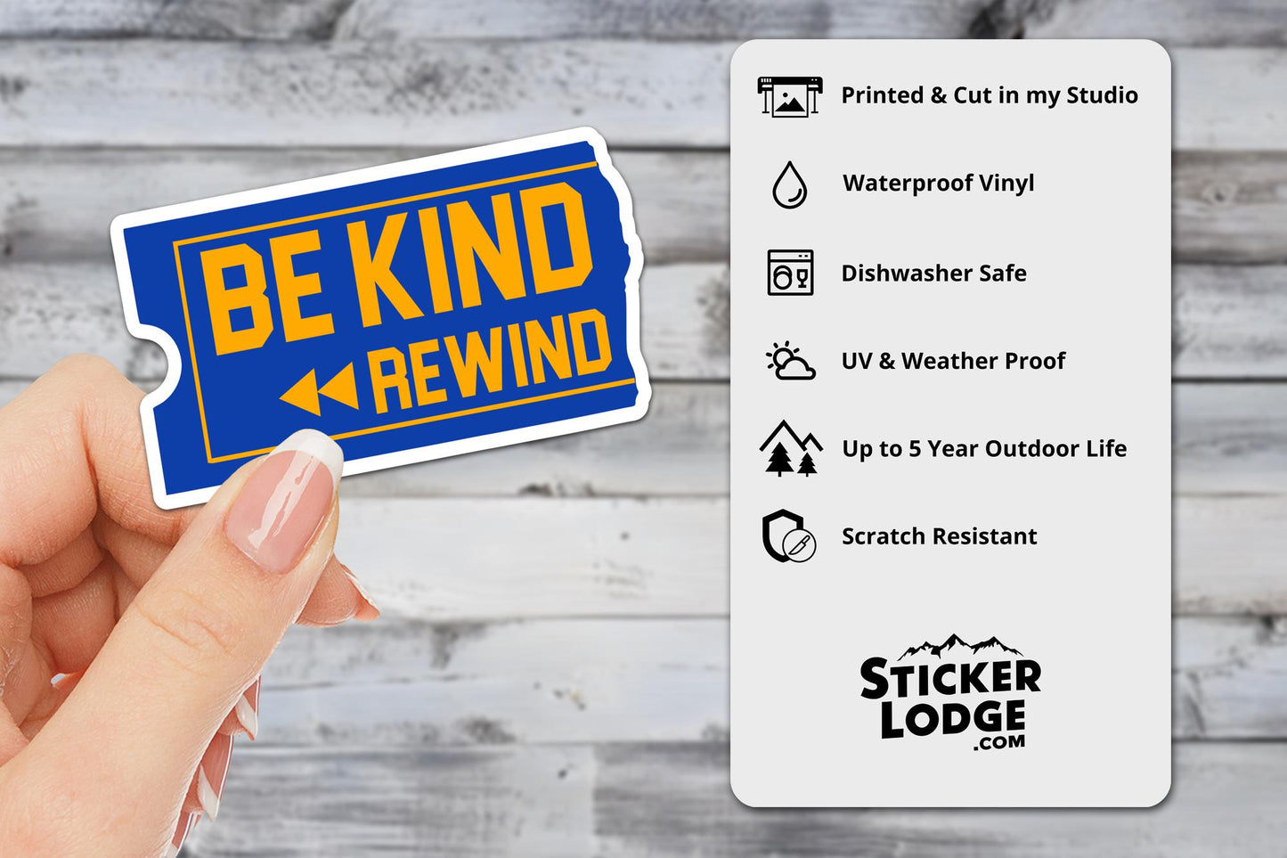 Be Kind Rewind Vinyl Sticker