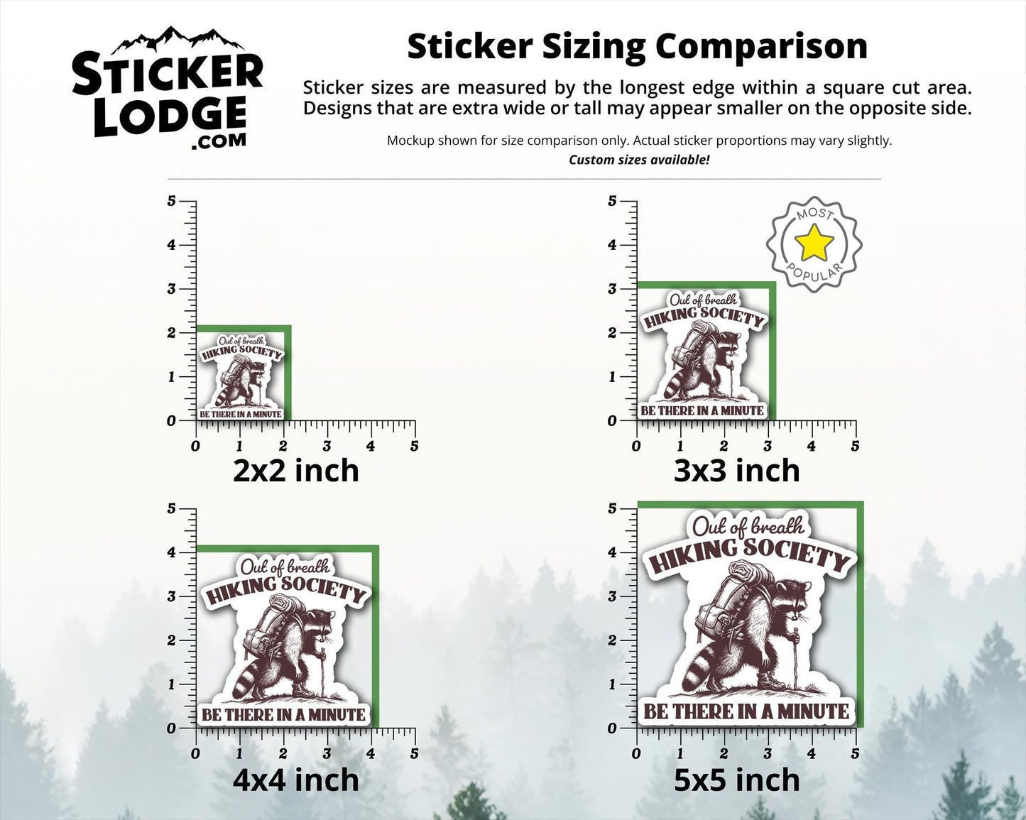 Out of Breath Hiking Society Vinyl Sticker