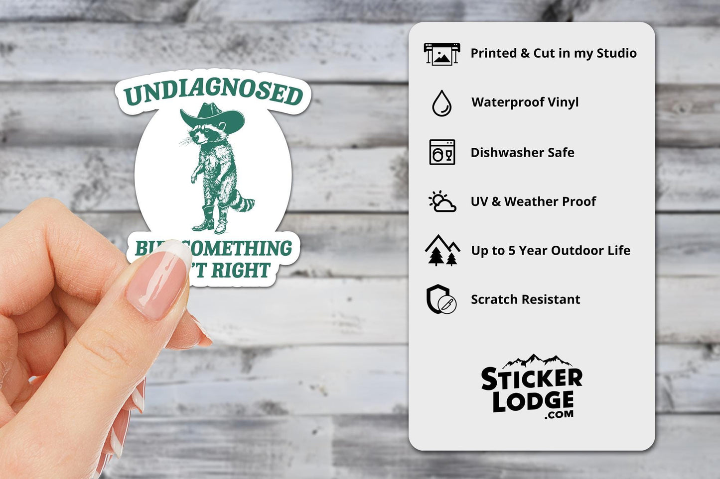 Undiagnosed But Something Ain't Right Vinyl Sticker
