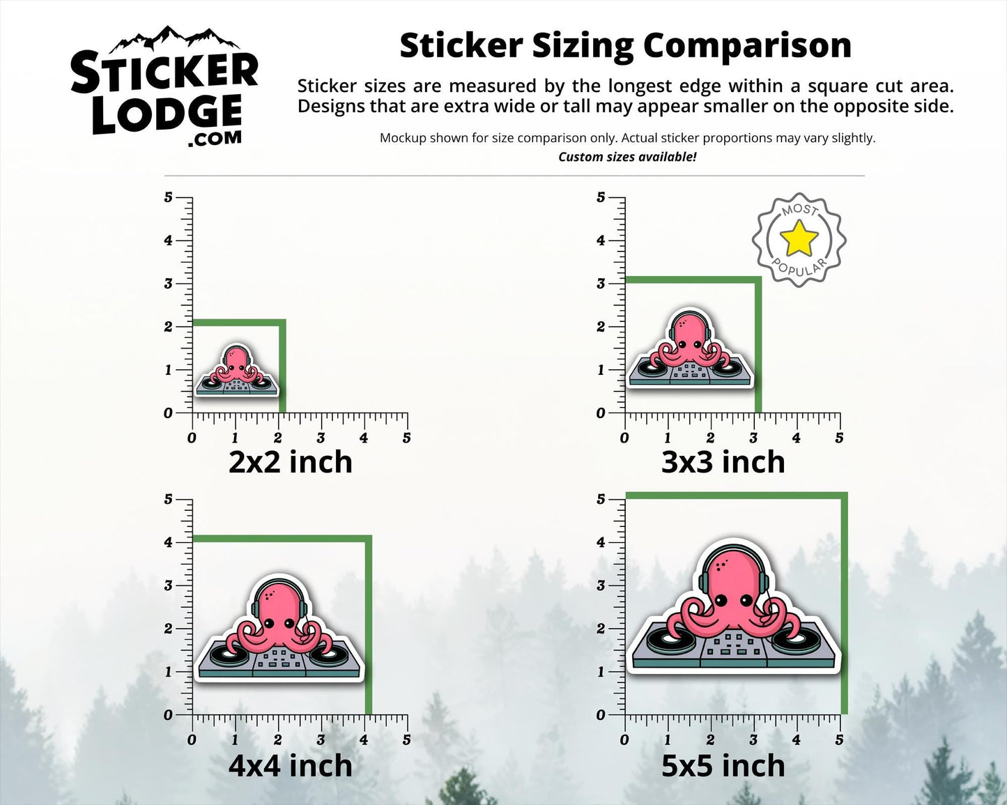 Octopus DJ Vinyl Sticker