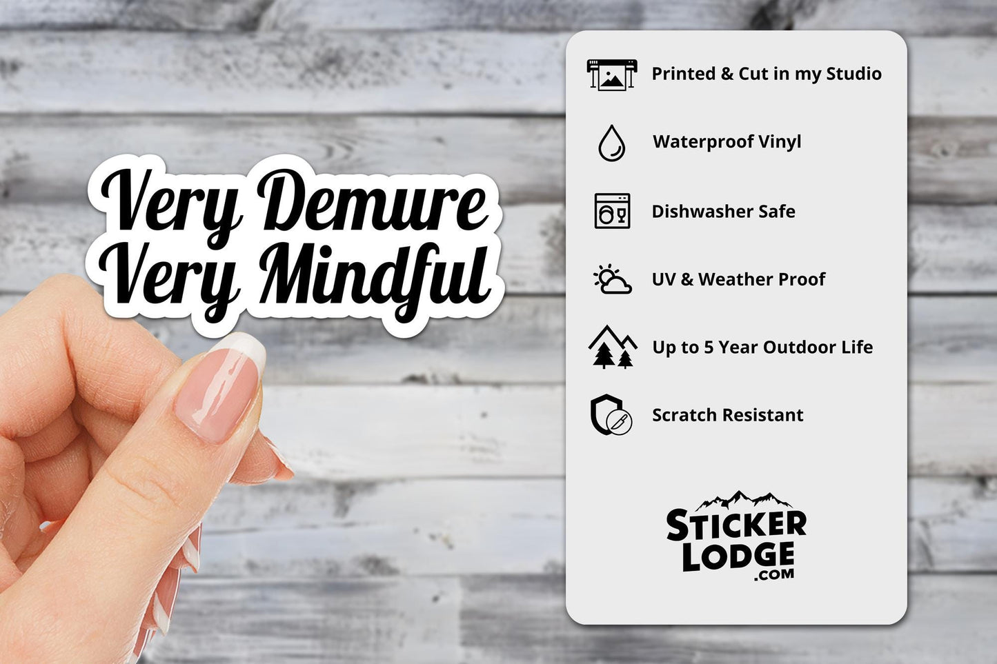 Very Demure Very Mindful Vinyl Sticker