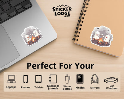 Ghost Campfire Vinyl Sticker