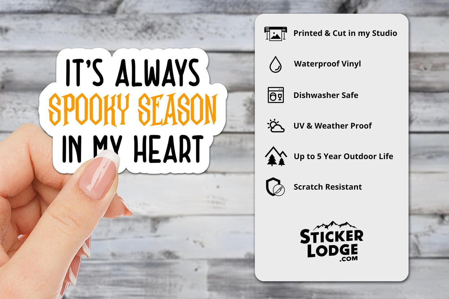 It's Always Spooky Season In My Heart Vinyl Sticker