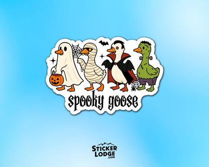 Spooky Goose Halloween Vinyl Sticker