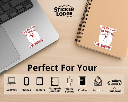 I Say IDK A Lot But Trust Me I Be Knowing Vinyl Sticker