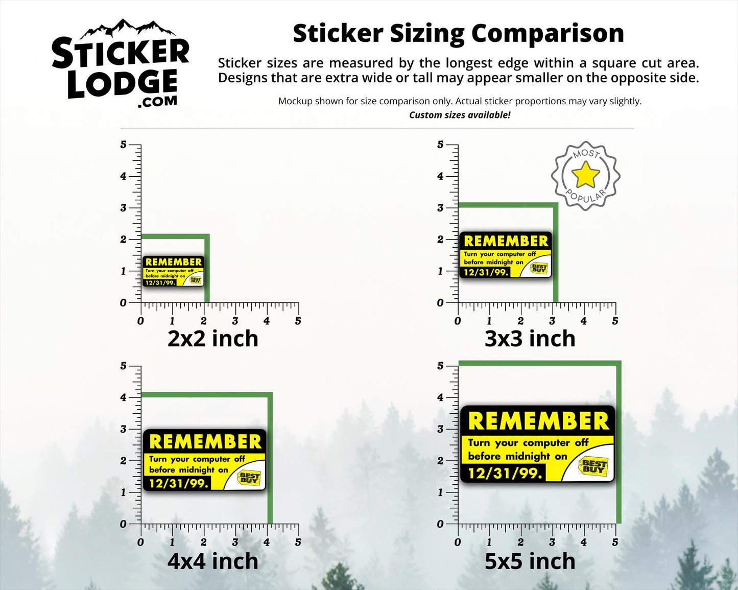 Remember Y2K Turn Off Computer Matte Vinyl Sticker