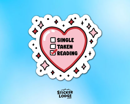 Single Taken Reading Vinyl Sticker