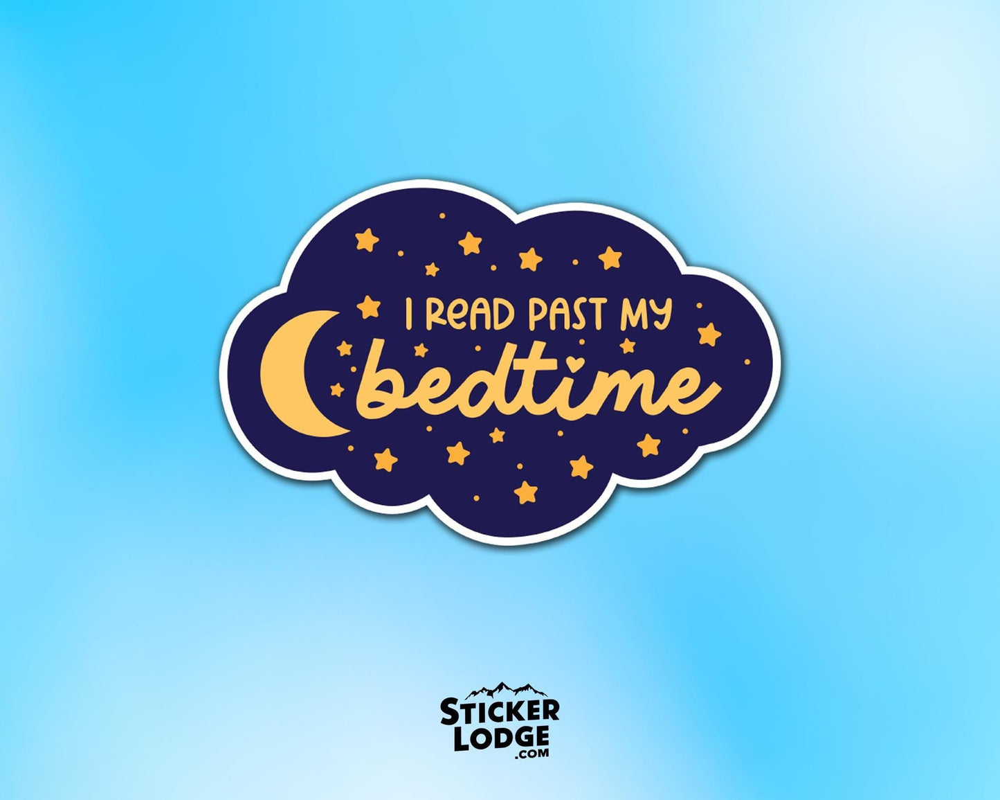 I Read Past My Bedtime Vinyl Sticker