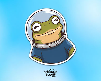 Astronaut Space Frog Vinyl Sticker