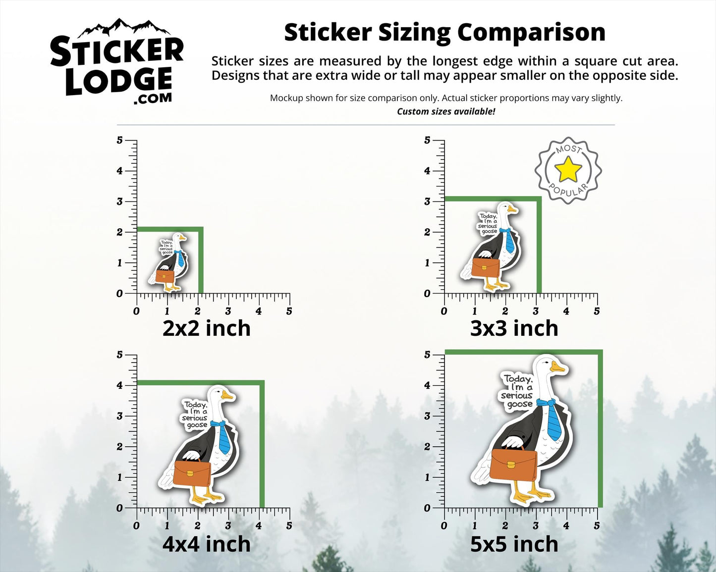 Serious Goose Vinyl Sticker