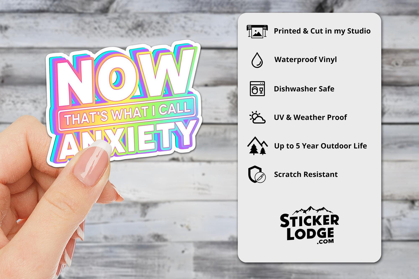 Now That's What I Call Anxiety Vinyl Sticker