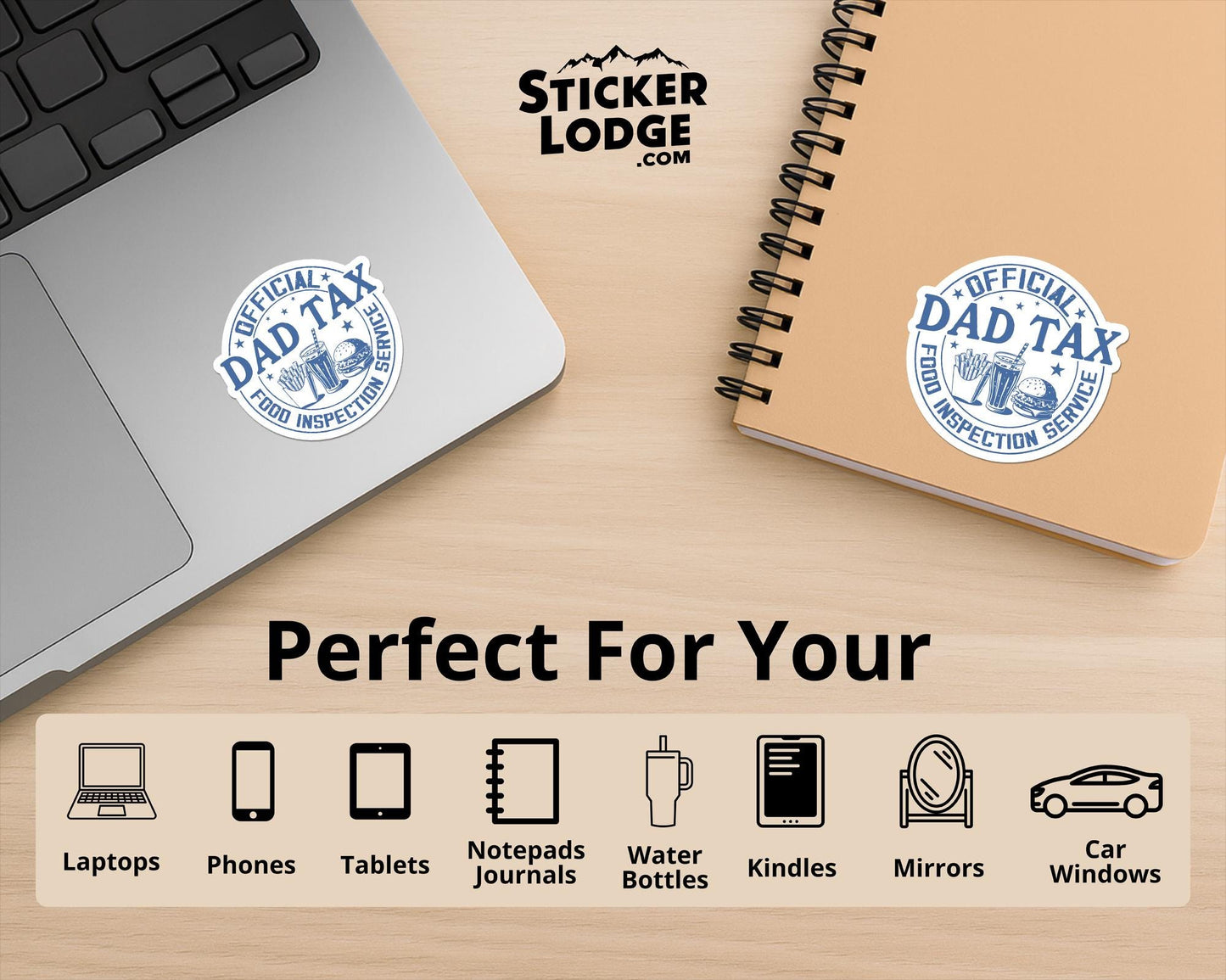 Dad Tax Food Inspection Service Vinyl Sticker