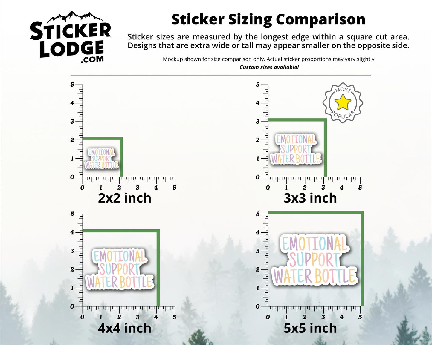 Emotional Support Water Bottle Vinyl Sticker