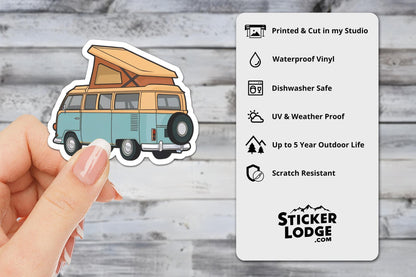 Vintage Van Life Campervan Vinyl Sticker