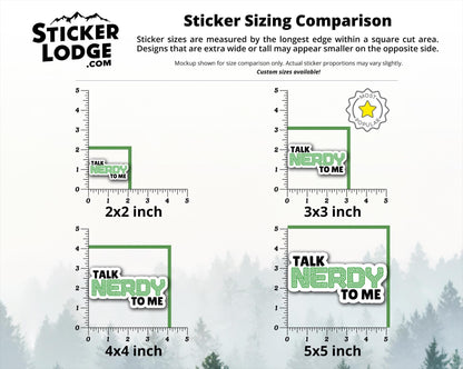 Talk Nerdy to Me Sticker Vinyl Sticker - Words Only