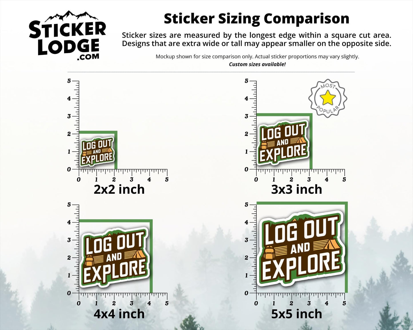 Log Out and Explore Vinyl Sticker