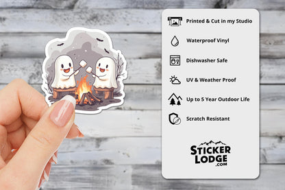 Ghost Campfire Vinyl Sticker
