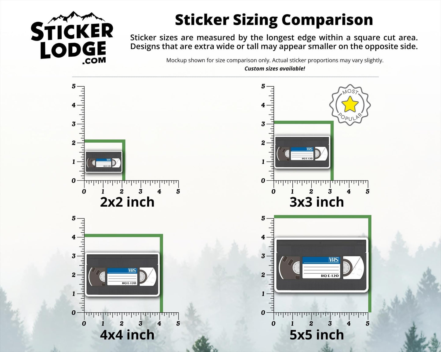 Classic VHS Tape Vinyl Vinyl Sticker