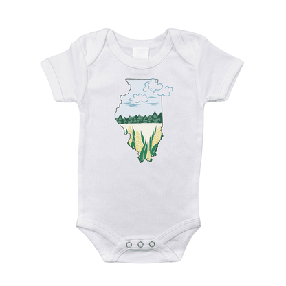 Illinois Cornfield Baby Onesie Everyday Newborn Outfit