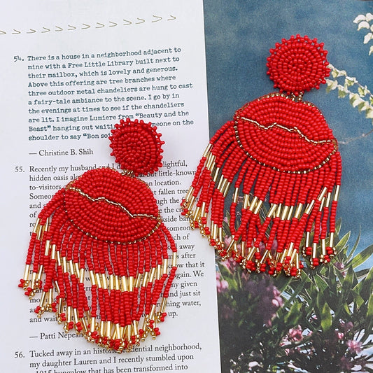 Lip Tassel Red