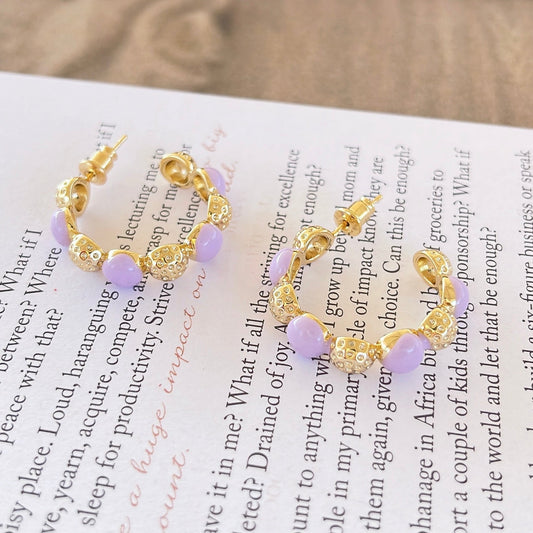 Bubble Lavender Hoop E33