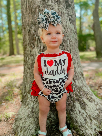 Cow I love my daddy Romper
