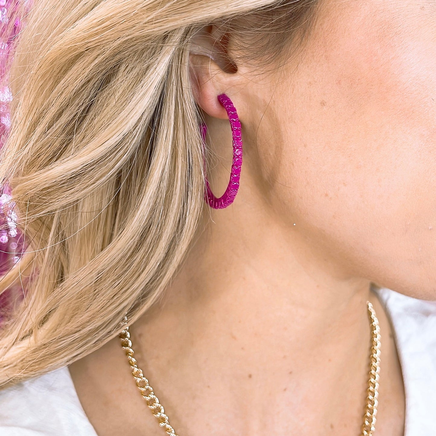 Barbie Fuchsia Hoops