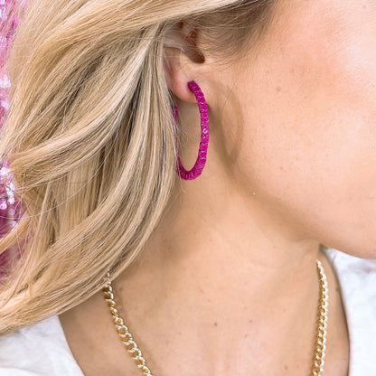 Barbie Fuchsia Hoops