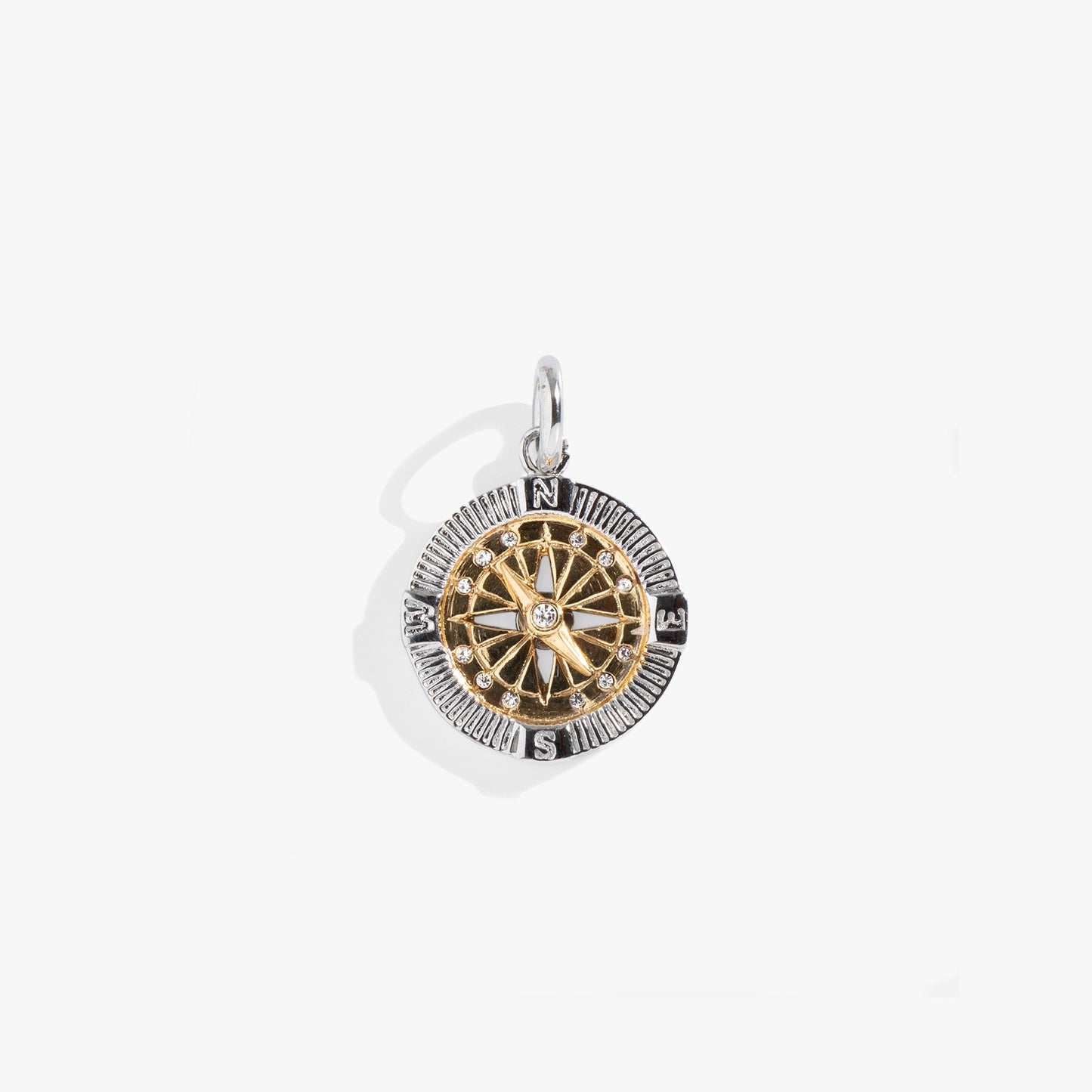Interchangeable Two-Tone Compass Charm