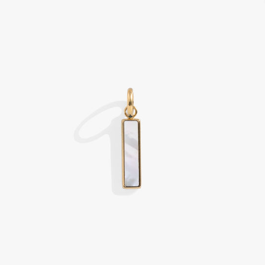 Mother of Pearl Gemstone Interchangeable Bar Charm