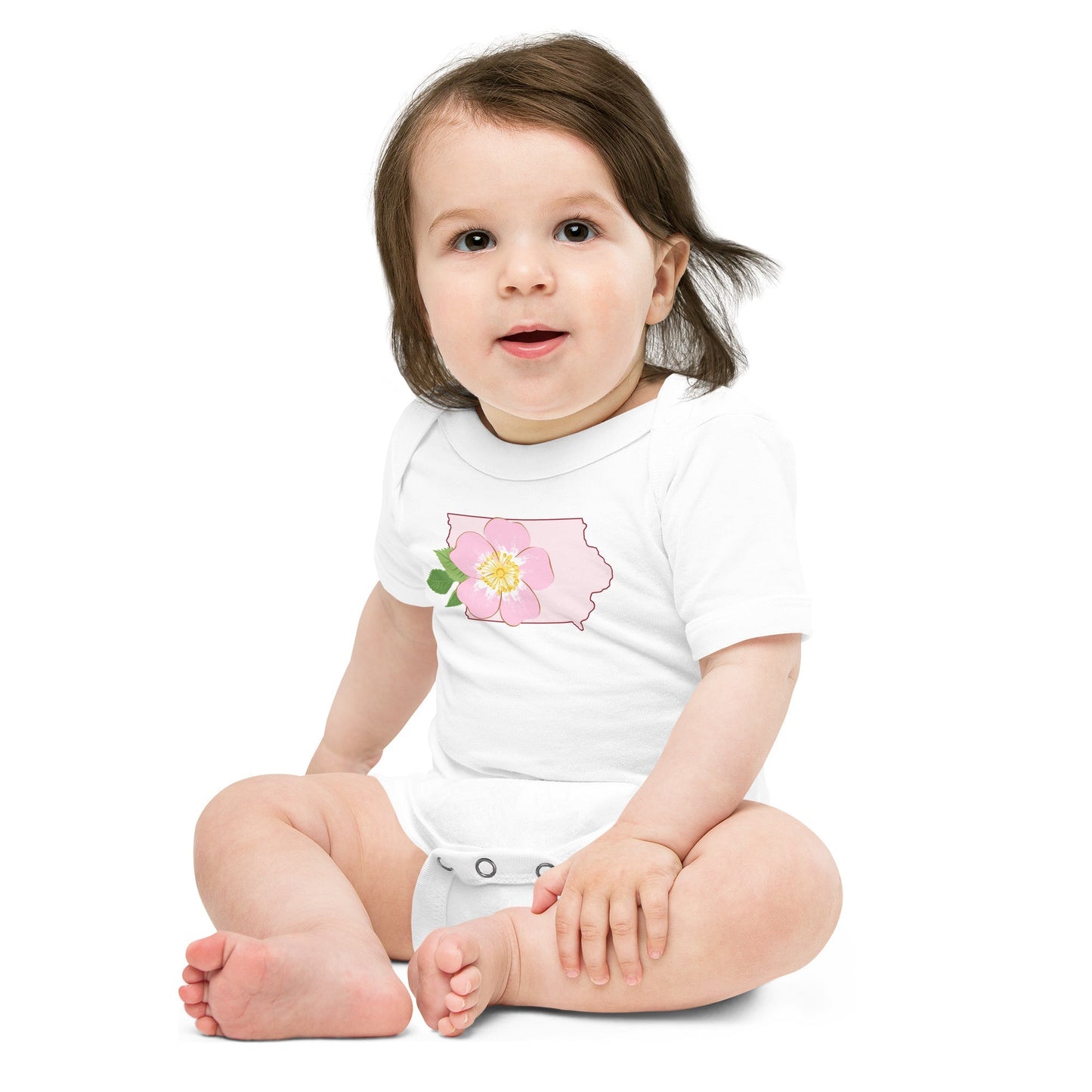 Iowa Prairie Rose Onesie Newborn Bodysuit up to 18 Months