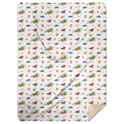 Kentucky Plush Throw Blanket 60x80 Nostalgic Hometown Keepsake