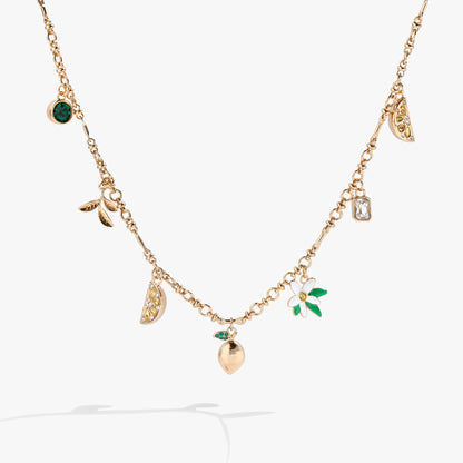 Lemon Multi-Charm Necklace