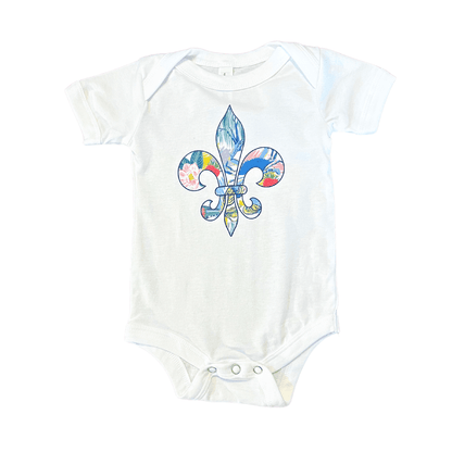 Louisiana Fleur De Lis Baby Gift Bundle 3 Piece Newborn Essentials