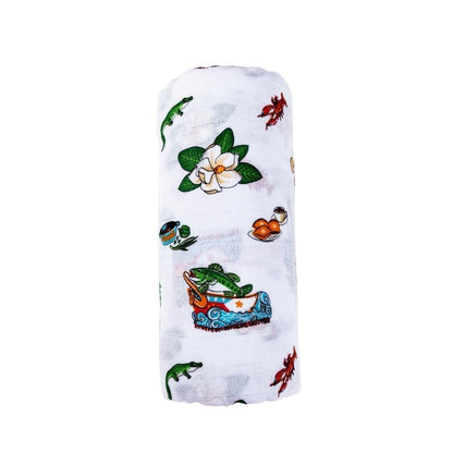 Louisiana Fleur De Lis Baby Gift Bundle 3 Piece Newborn Essentials