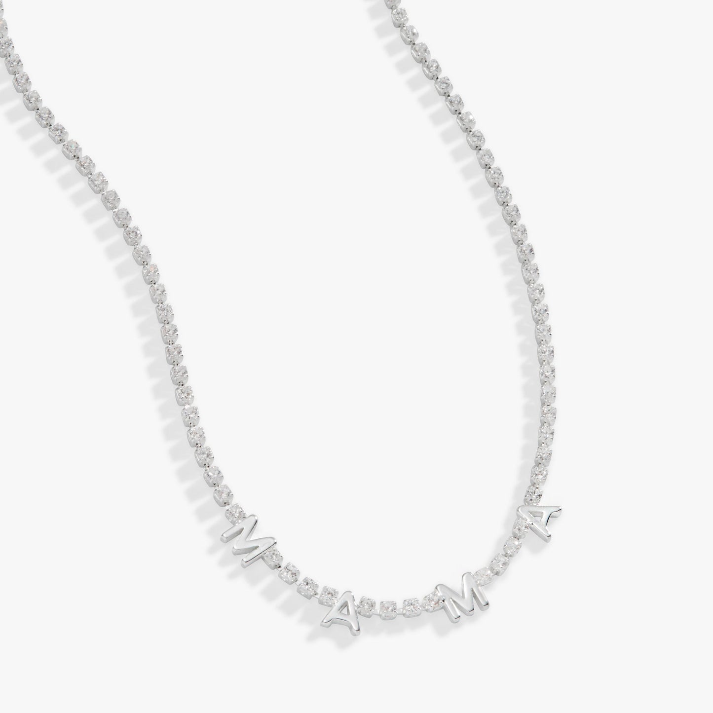 Mama Crystal Tennis Necklace