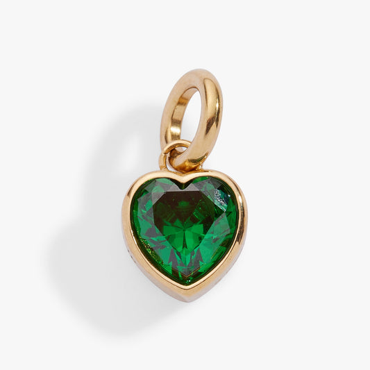 May 'Hope' Heart Birthstone Charm